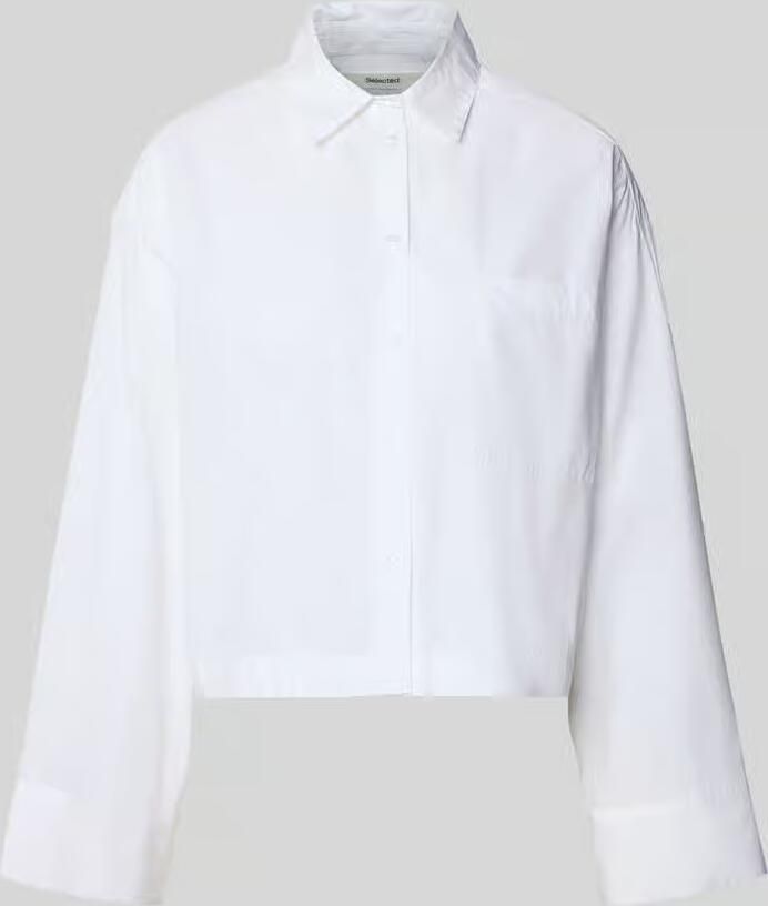 Selected Oversized overhemdblouse van puur biologisch katoen model 'Astha' - Foto 10