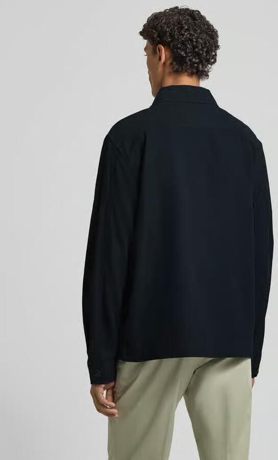 Selected Oversized overshirt van mix van katoen en linnen model 'OTTO BRODY' - Foto 2