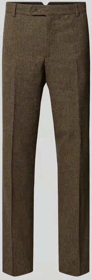 Selected Pantalon van wolmix met vouwplooi