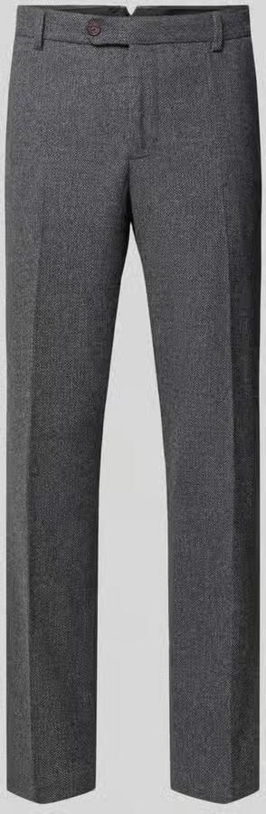 Selected Pantalon van wolmix met vouwplooi