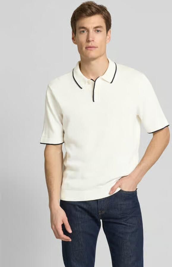 SELECTED HOMME Heren Polo's & T-shirts Slhfave Sport Zip Ss Polo Noos Wit - Foto 6