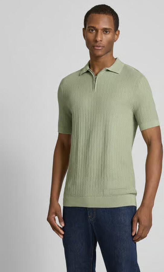 Selected Homme Poloshirt met korte ritssluiting - Foto 2