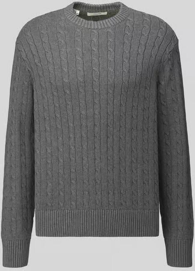 Selected Pullover met kabelpatroonstructuur