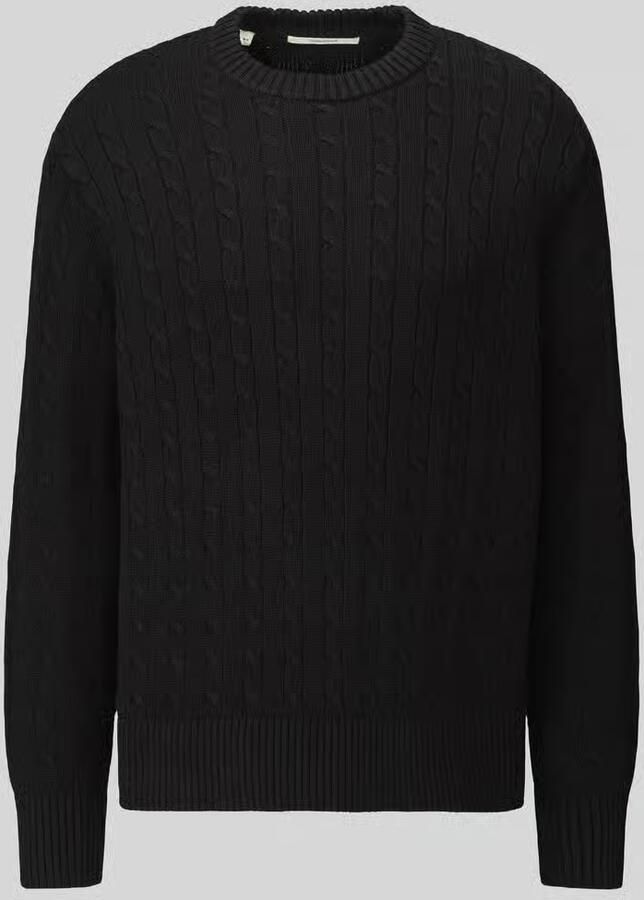 Selected Pullover met kabelpatroonstructuur