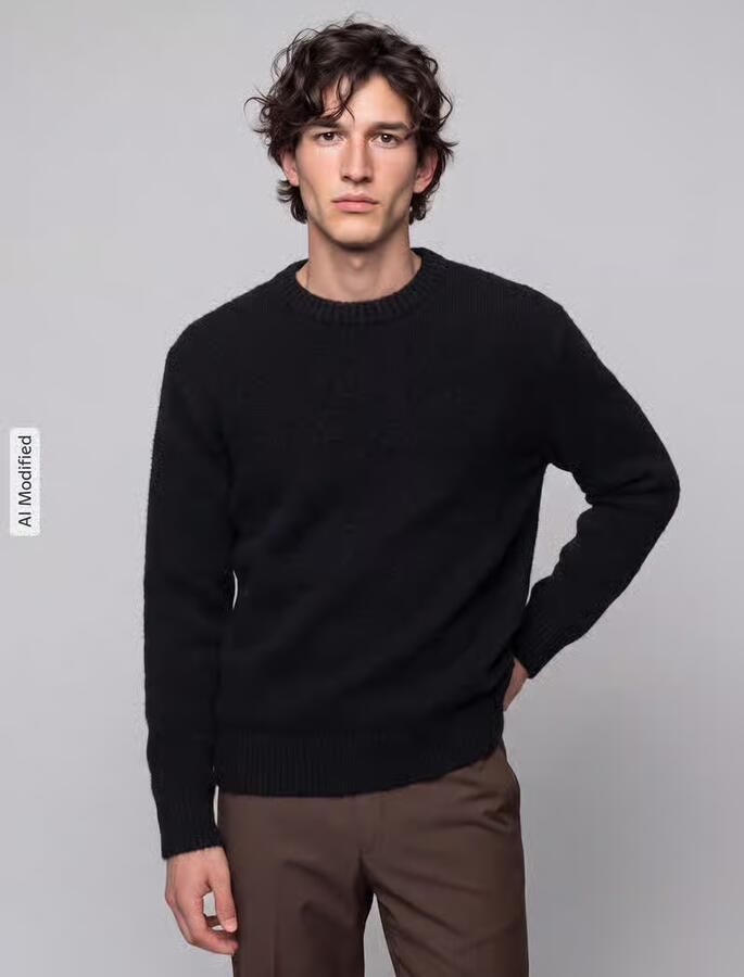 Selected relaxed fit pullover van katoenmix model 'ALEX' - Foto 5