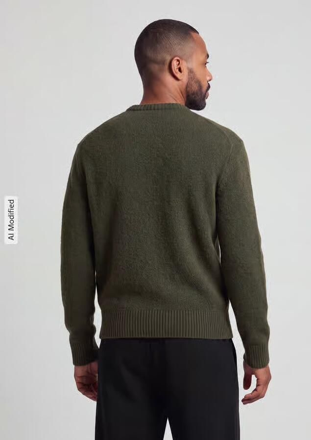 SELECTED MEN Heren Truien & Vesten Slhalex Ls Knit Crew Neck Noos Donkergroen - Foto 7