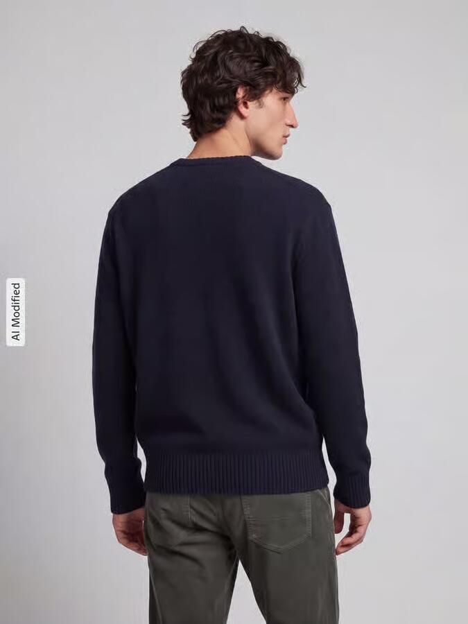 Selected relaxed fit pullover van katoenmix model 'ALEX' - Foto 3