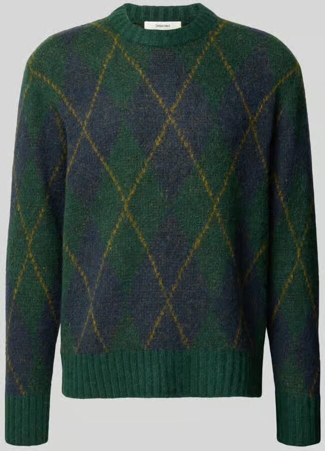 Selected Pullover van alpaca met ribboordjes