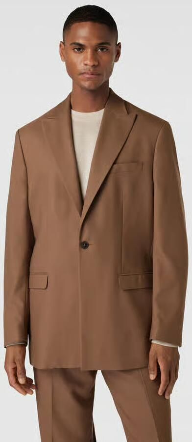 Selected Homme 1-knoops colbert met paspelzak op de borst model 'SKYE' - Foto 4