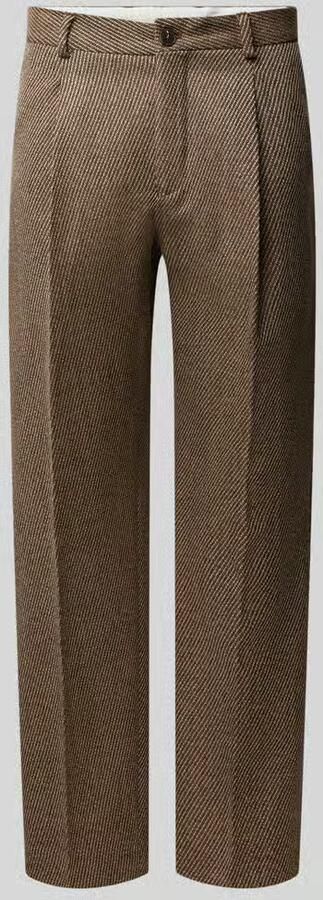 Selected Regular fit bandplooibroek van wol