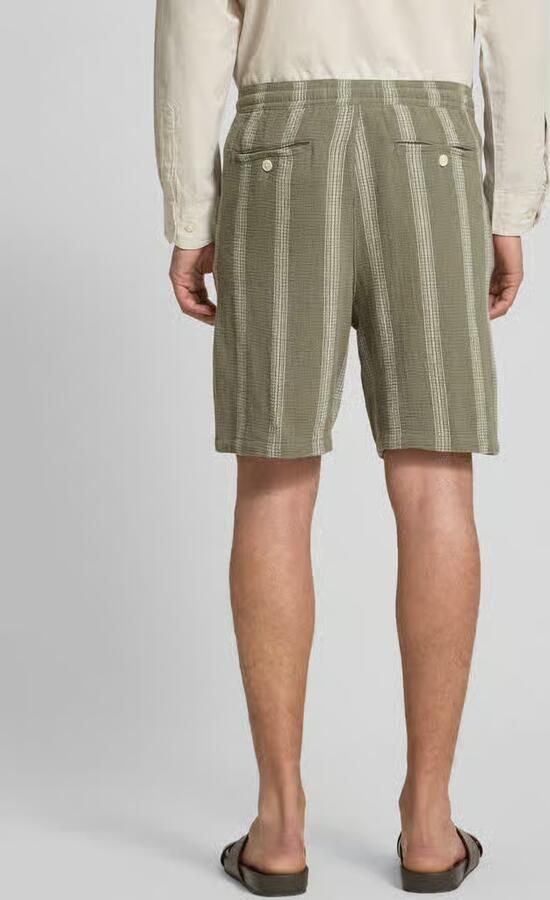 Selected Homme Regular fit bermuda met structuurmotief model 'BRODY'