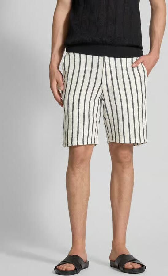 Selected Regular fit bermuda met structuurmotief model 'BRODY' - Foto 3