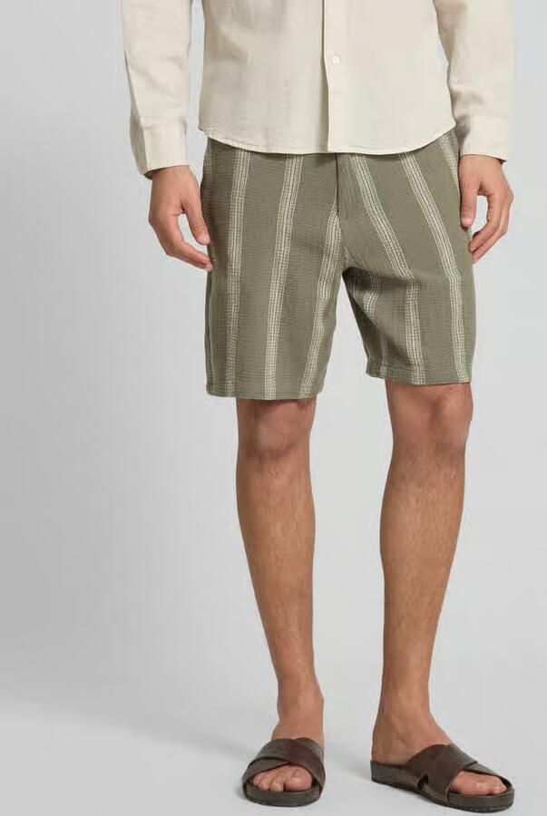 Selected Homme Regular fit bermuda met structuurmotief model 'BRODY' - Foto 4