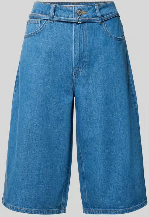 Selected regular fit bermuda van biologische katoenmix model 'TENNA'