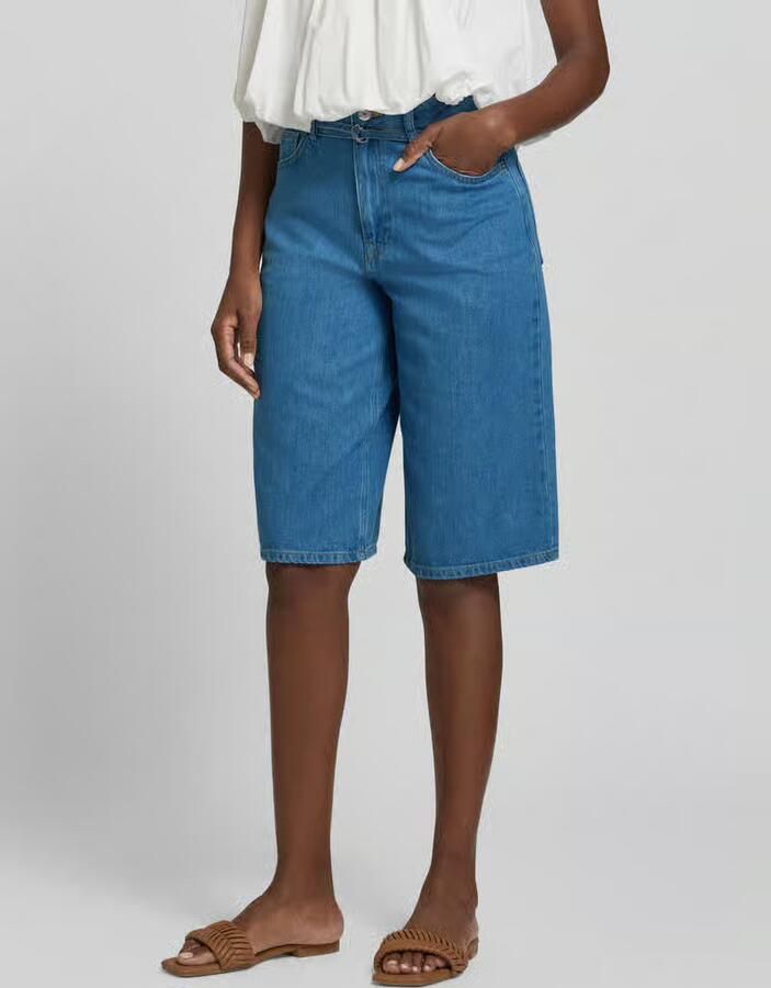 Selected regular fit bermuda van biologische katoenmix model 'TENNA' - Foto 6