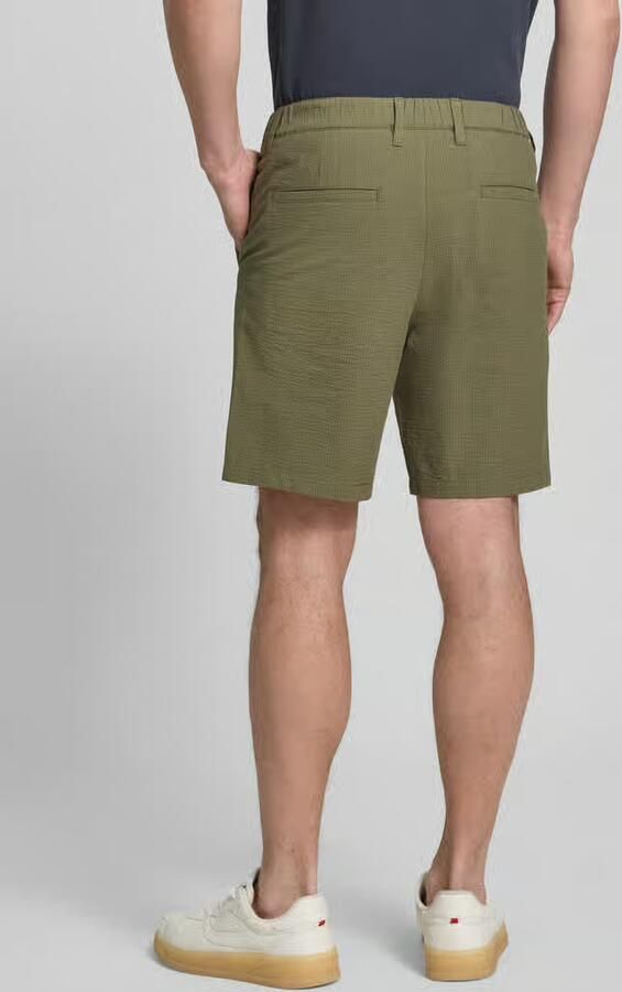 SELECTED MEN Heren Broeken Slhregular-karl Seersucker Shorts Noos Olijf - Foto 6