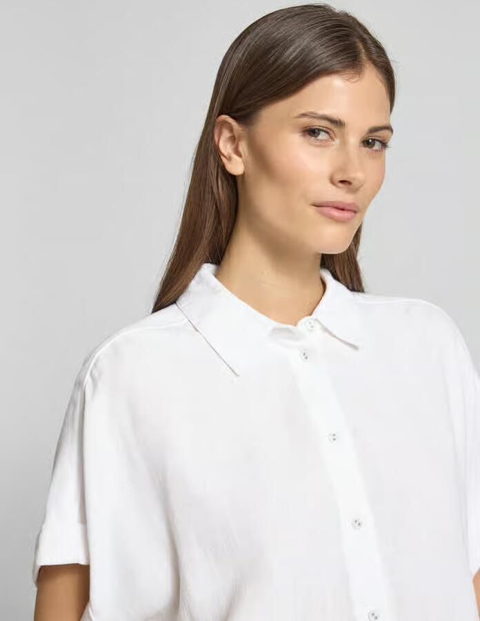 Selected Femme Relaxed fit blouse van een mix van viscose en linnen model 'VIVA' - Foto 1