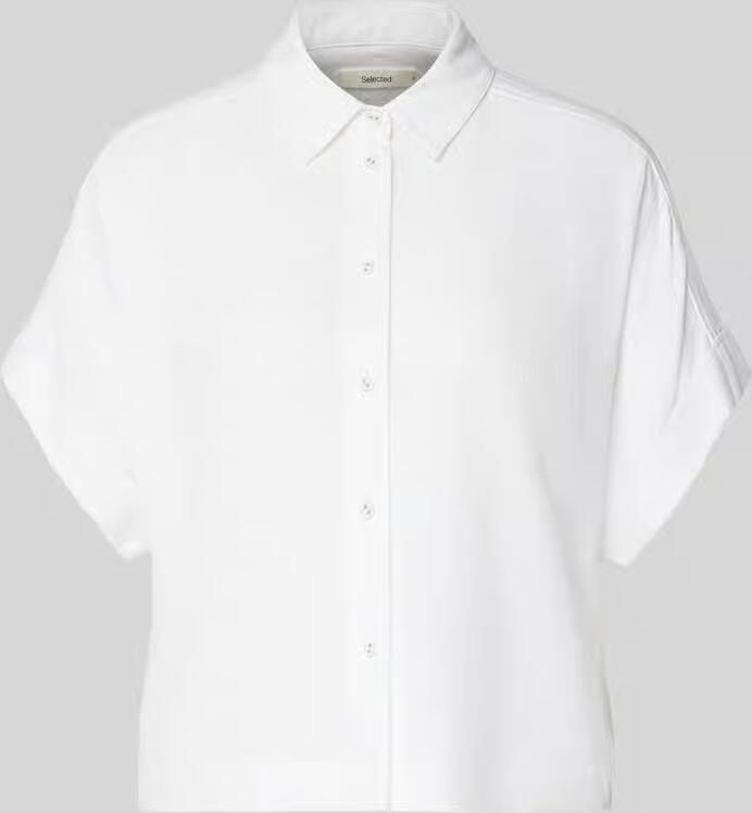 Selected Femme Relaxed fit blouse van een mix van viscose en linnen model 'VIVA' - Foto 2
