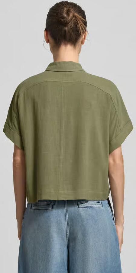 Selected regular fit blouse van een viscose-linnenmix model 'VIVA' - Foto 3