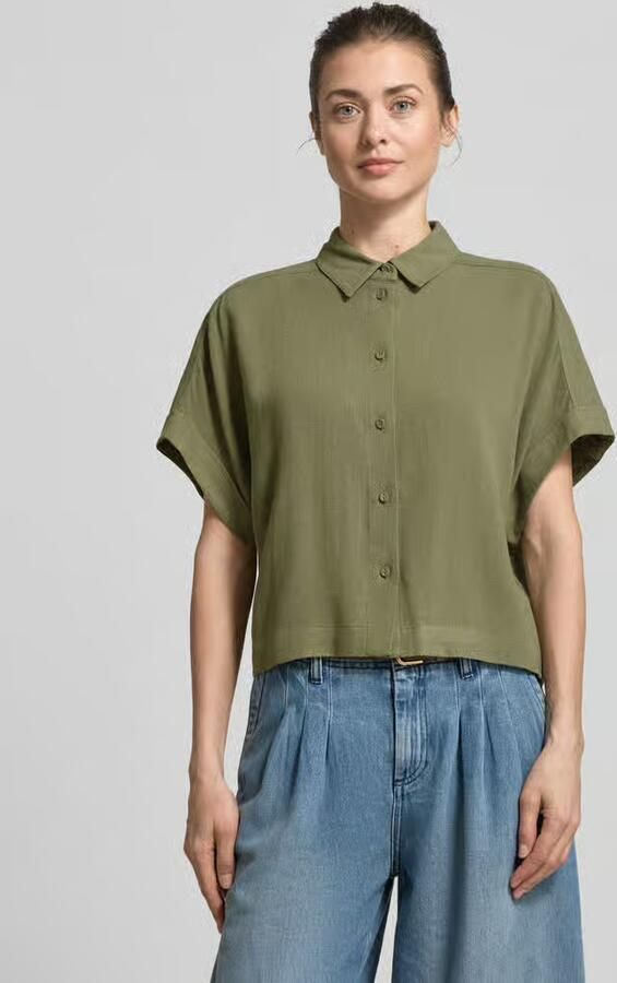 Selected regular fit blouse van een viscose-linnenmix model 'VIVA' - Foto 2
