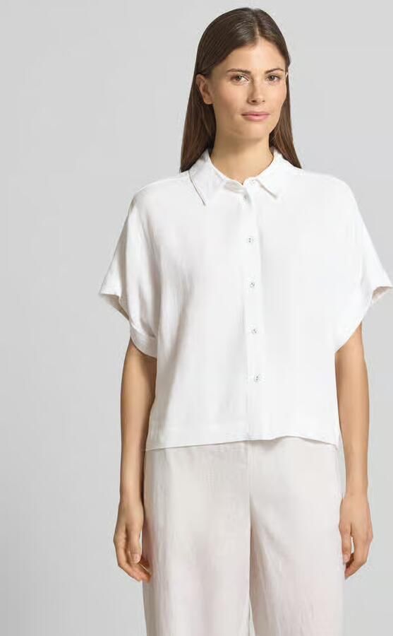 Selected Femme Relaxed fit blouse van een mix van viscose en linnen model 'VIVA' - Foto 4