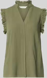 Selected regular fit blousetop met linnengehalte model 'VIVA'