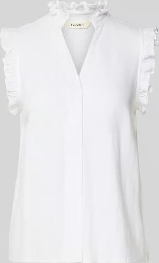 Selected Femme Blousetop van een mix van viscose en linnen model 'VIVA' - Foto 7