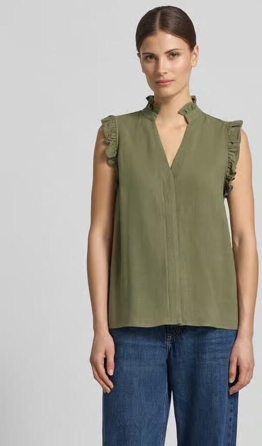 Selected regular fit blousetop met linnengehalte model 'VIVA' - Foto 2