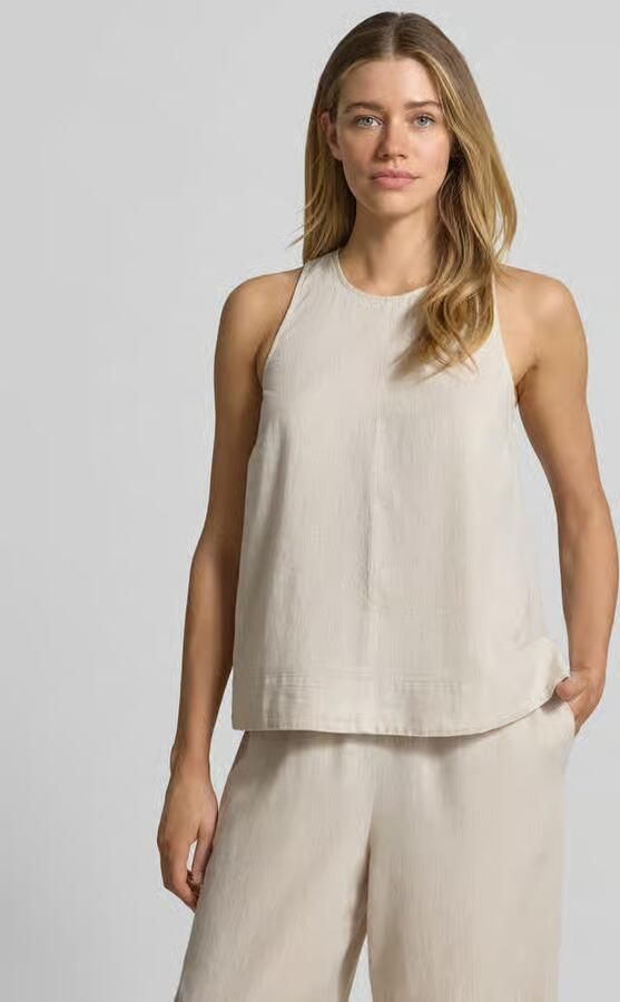 Selected regular fit blousetop van mix van katoen en linnen model 'LUISA' - Foto 6