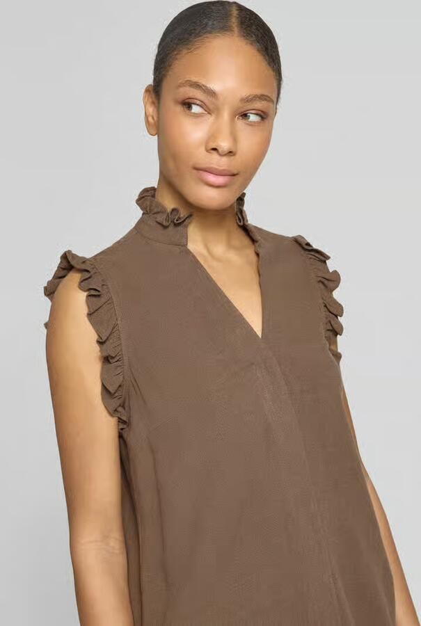 Selected regular fit blousetop van viscose-linnenmix model 'VIVA' - Foto 2