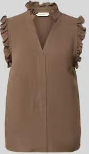 Selected regular fit blousetop van viscose-linnenmix model 'VIVA'