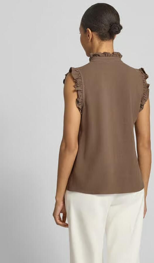 Selected regular fit blousetop van viscose-linnenmix model 'VIVA' - Foto 3