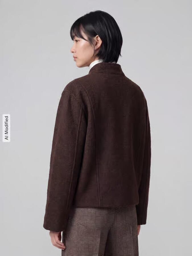 SELECTED WOMEN Dames Jassen Slwjacqueline Wool Blend Bruin - Foto 7