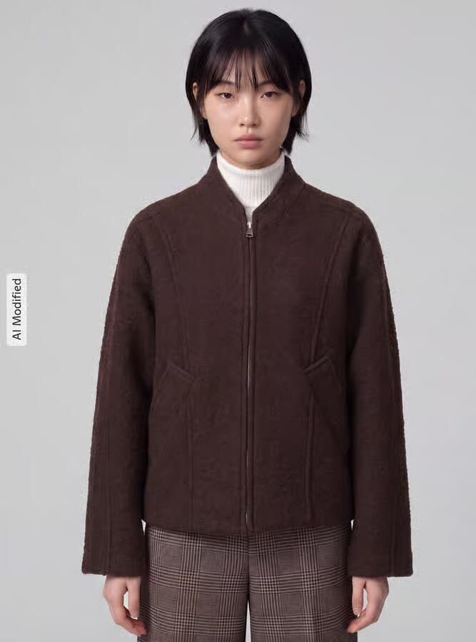 SELECTED WOMEN Dames Jassen Slwjacqueline Wool Blend Bruin - Foto 9
