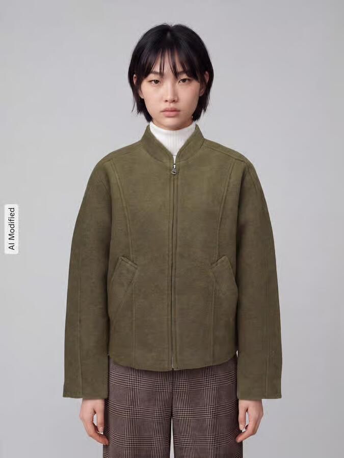 Selected Regular fit blouson van wolmix model 'JACQUELINE' - Foto 6
