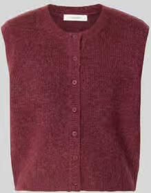 SELECTED WOMEN Dames Truien & Vesten Slflulu Sl Button O-neck Vest Bordeaux - Foto 5