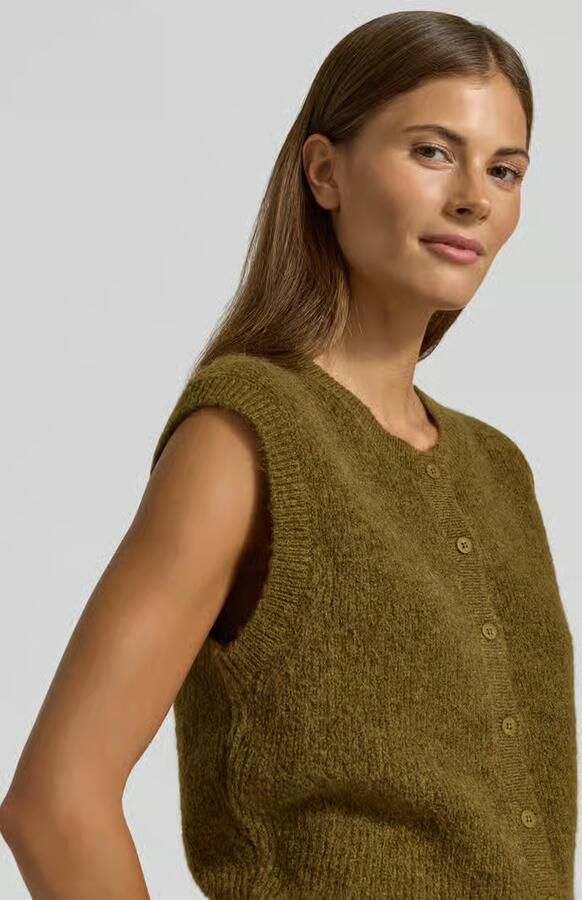 Selected Regular fit bodywarmer van wolmix met alpaca-aandeel model 'LULU' - Foto 2