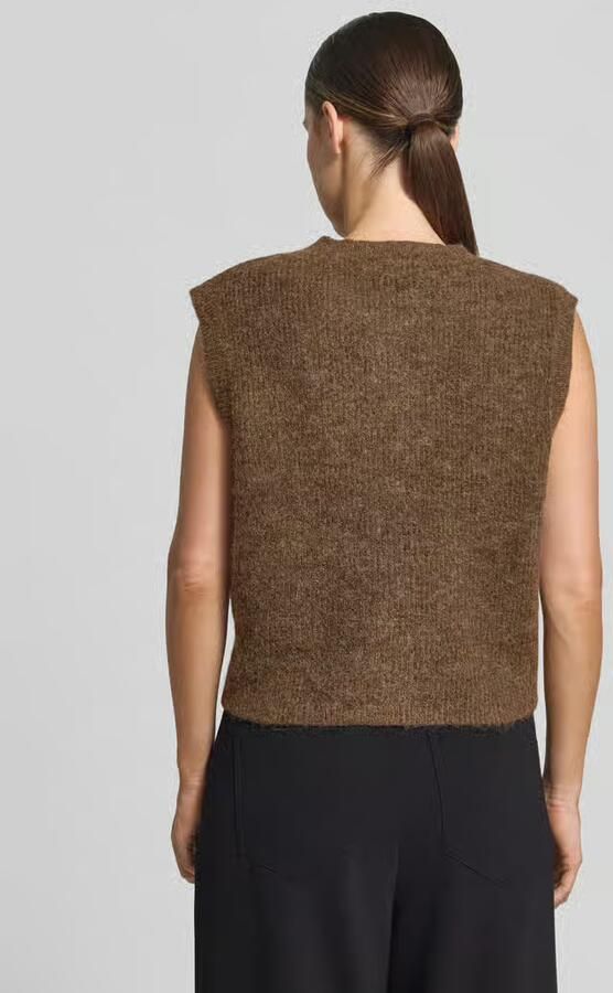 Selected Regular fit bodywarmer van wolmix met alpaca-aandeel model 'LULU' - Foto 7