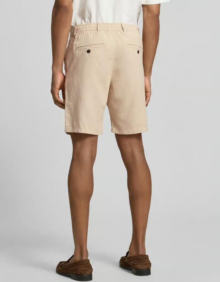 Selected regular fit chino-shorts van mix van katoen en linnen model 'BRODY' - Foto 9