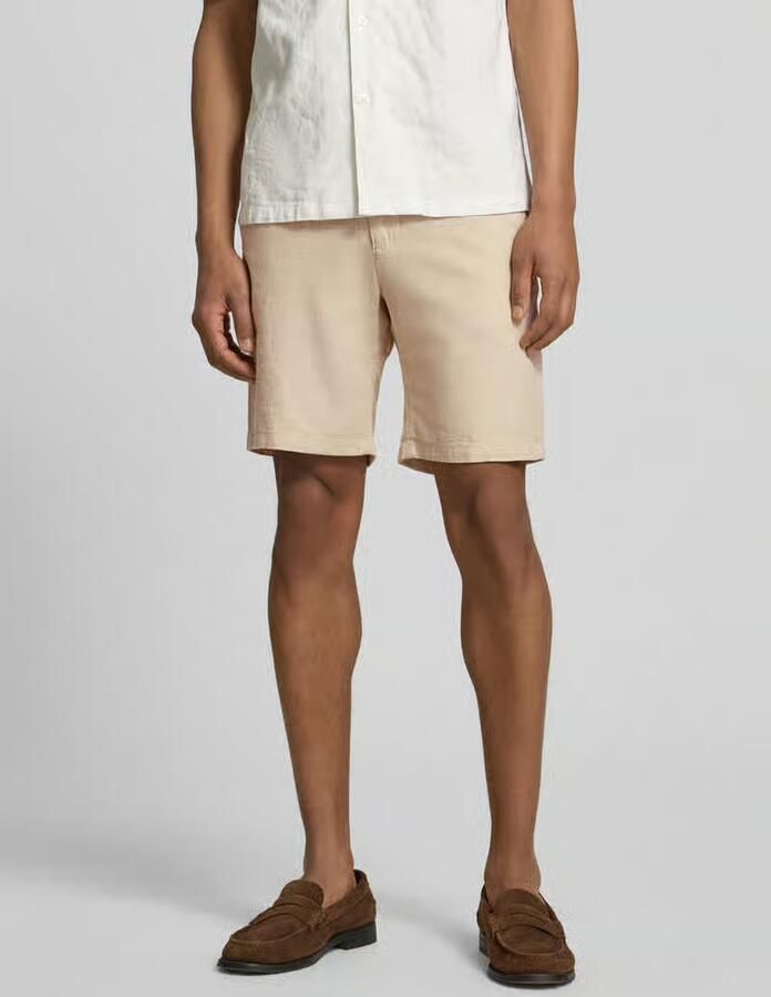 Selected regular fit chino-shorts van mix van katoen en linnen model 'BRODY' - Foto 10