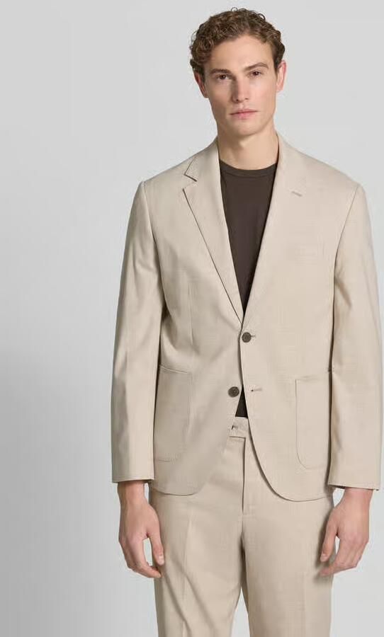 Selected regular fit colbert met linnen en viscose model 'DALI' - Foto 3