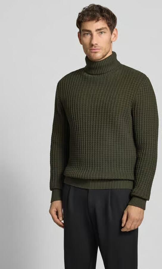 Selected Homme Regular fit coltrui in wafelstructuur model 'TOM' - Foto 2