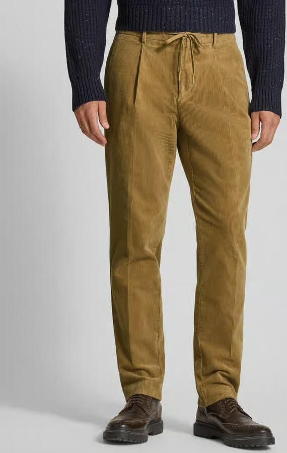 Selected Homme Regular fit corduroy broek van katoenmix model 'LEROY' - Foto 2