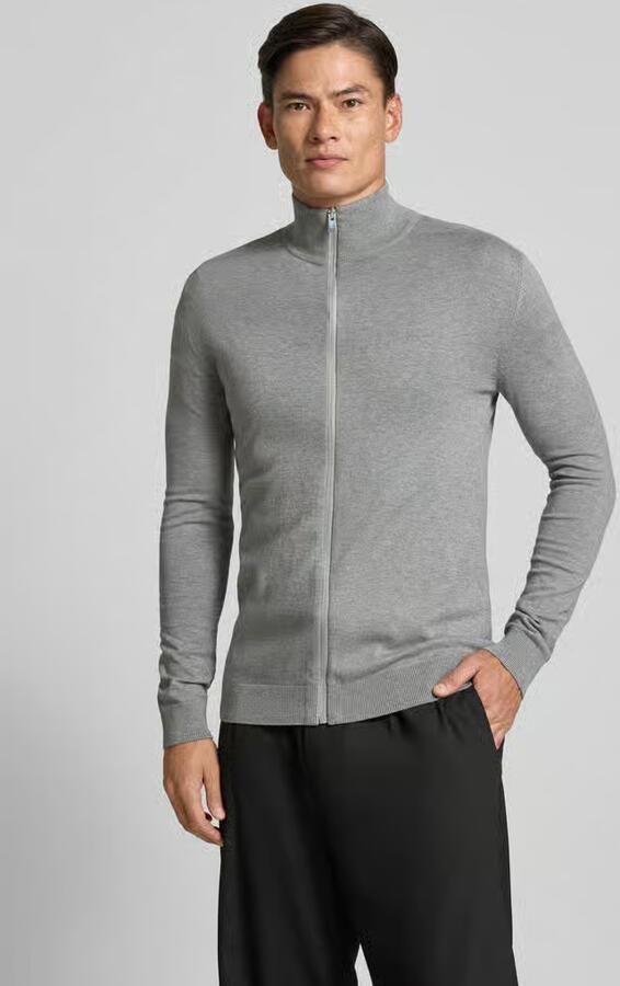 Selected Regular fit gebreid jack van puur katoen model 'BERG' - Foto 9