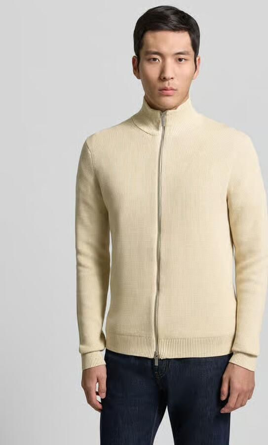 Selected Homme Regular fit gebreid jack van puur katoen model 'DANE' - Foto 7