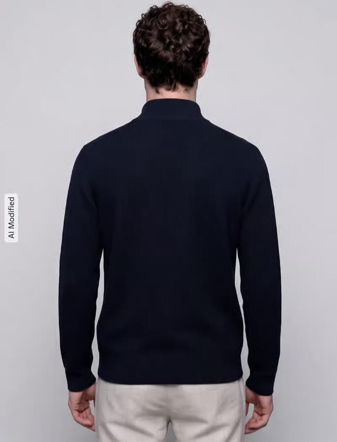 Selected Homme Regular fit gebreid jack van puur katoen model 'DAME' - Foto 2