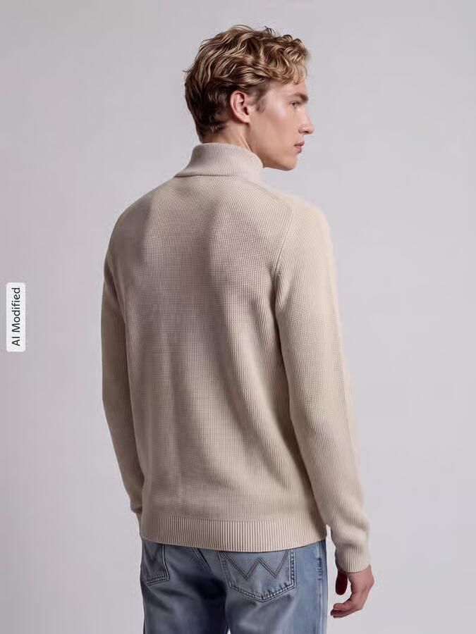 Selected Homme Regular fit gebreid jack van puur katoen model 'DANE' - Foto 3