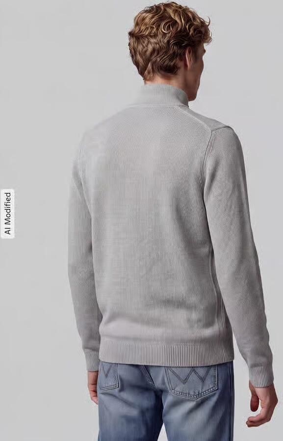 Selected Homme Regular fit gebreid jack van puur katoen model 'DANE' - Foto 3