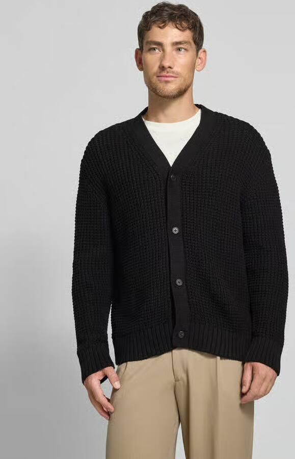 Selected Homme Regular fit gebreid jack van puur katoen model 'DERECK' - Foto 2