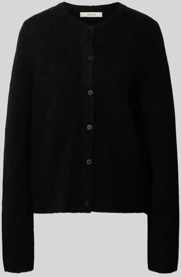 Selected regular fit gebreid jack van wolmix met alpaca-aandeel model 'LULU NEW' - Foto 2